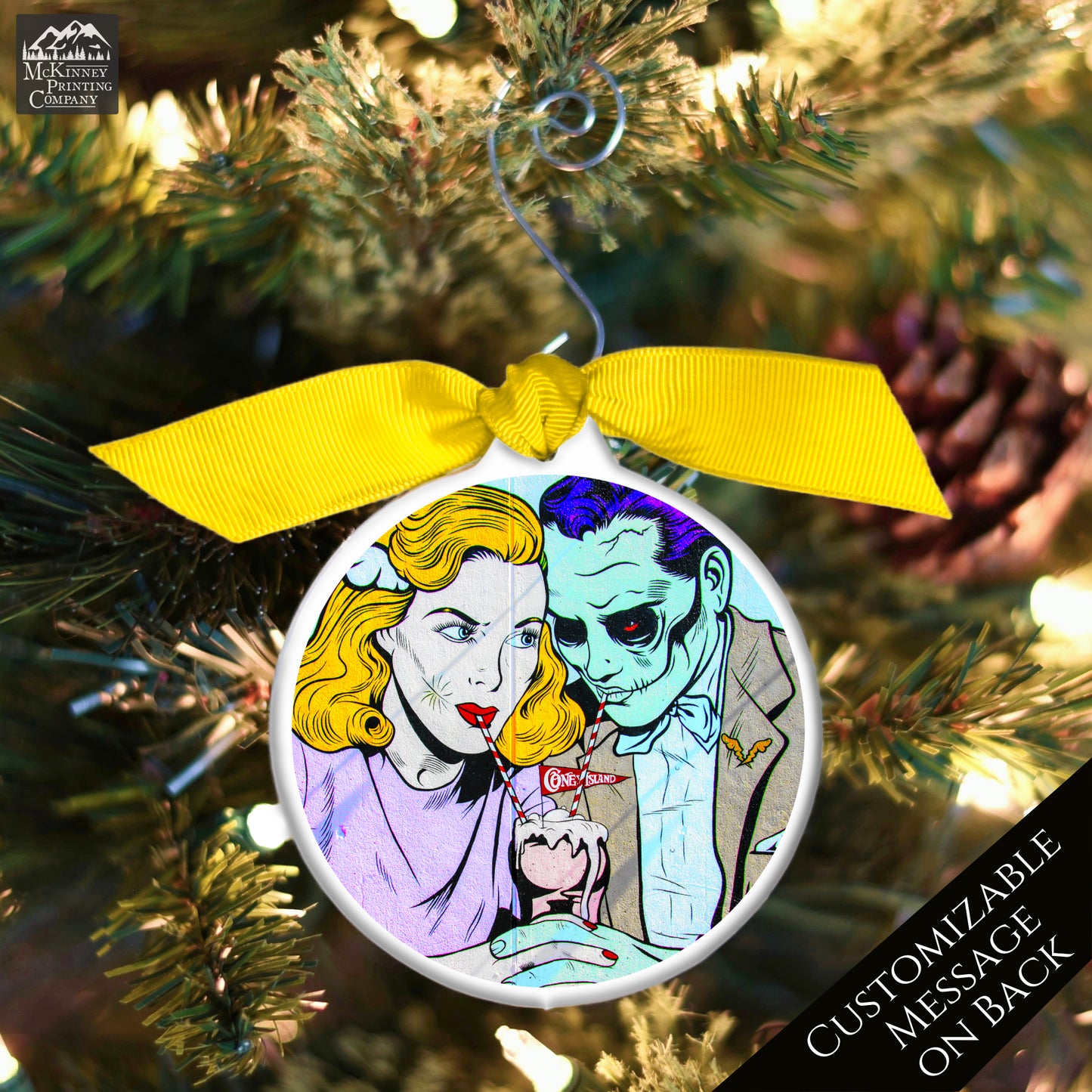 Halloween Christmas Ornament - Zombie, Street Art, Graffiti, Abstract