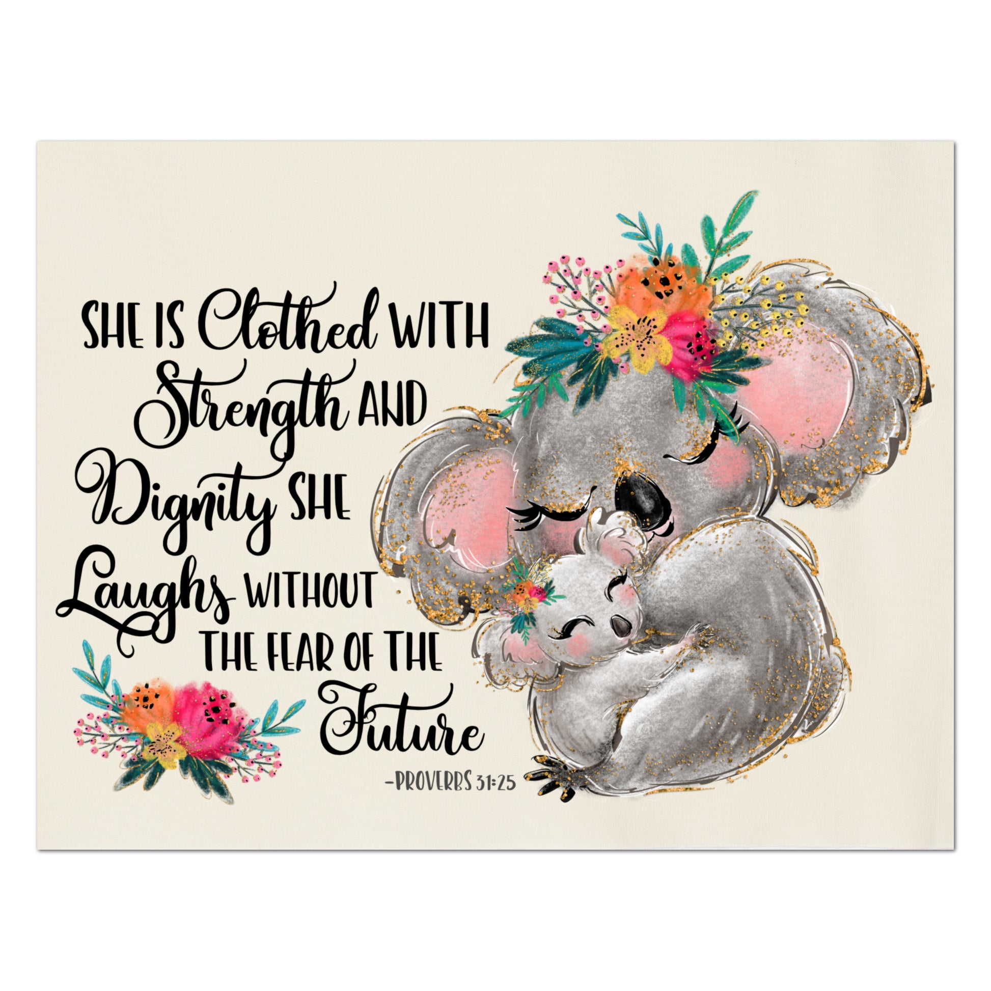 Baby Fabric Panels - Strength and Dignity, Proverbs 31 25, Scripture, –  McKinney Printing Company, LLC