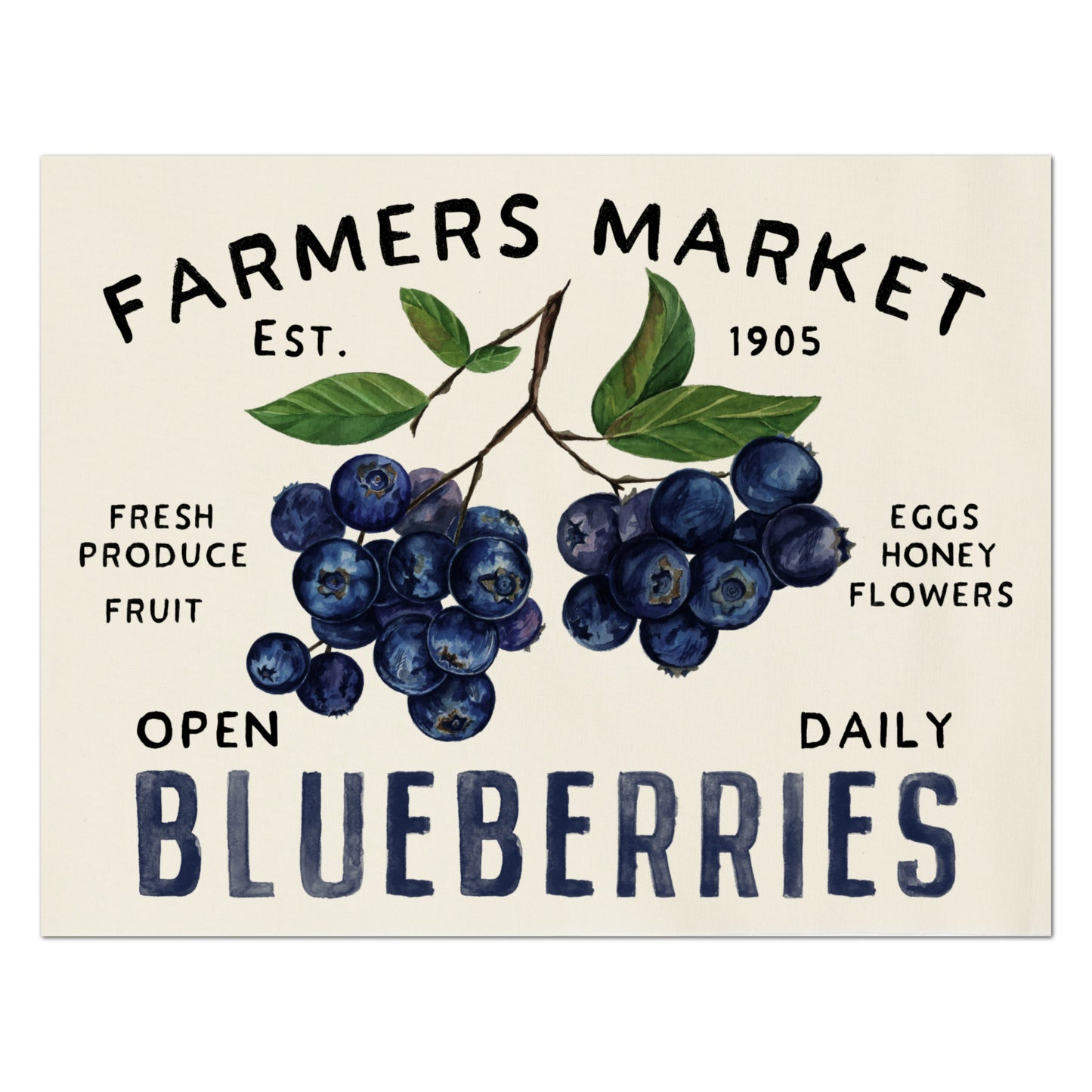 Blueberry Fabric, Farmers Market, Farmhouse, Blueberry, Quilt Block, Quilting, Sewing Supplies, Materials