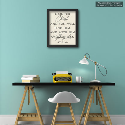 CS Lewis Quote - Christian Wall Art
