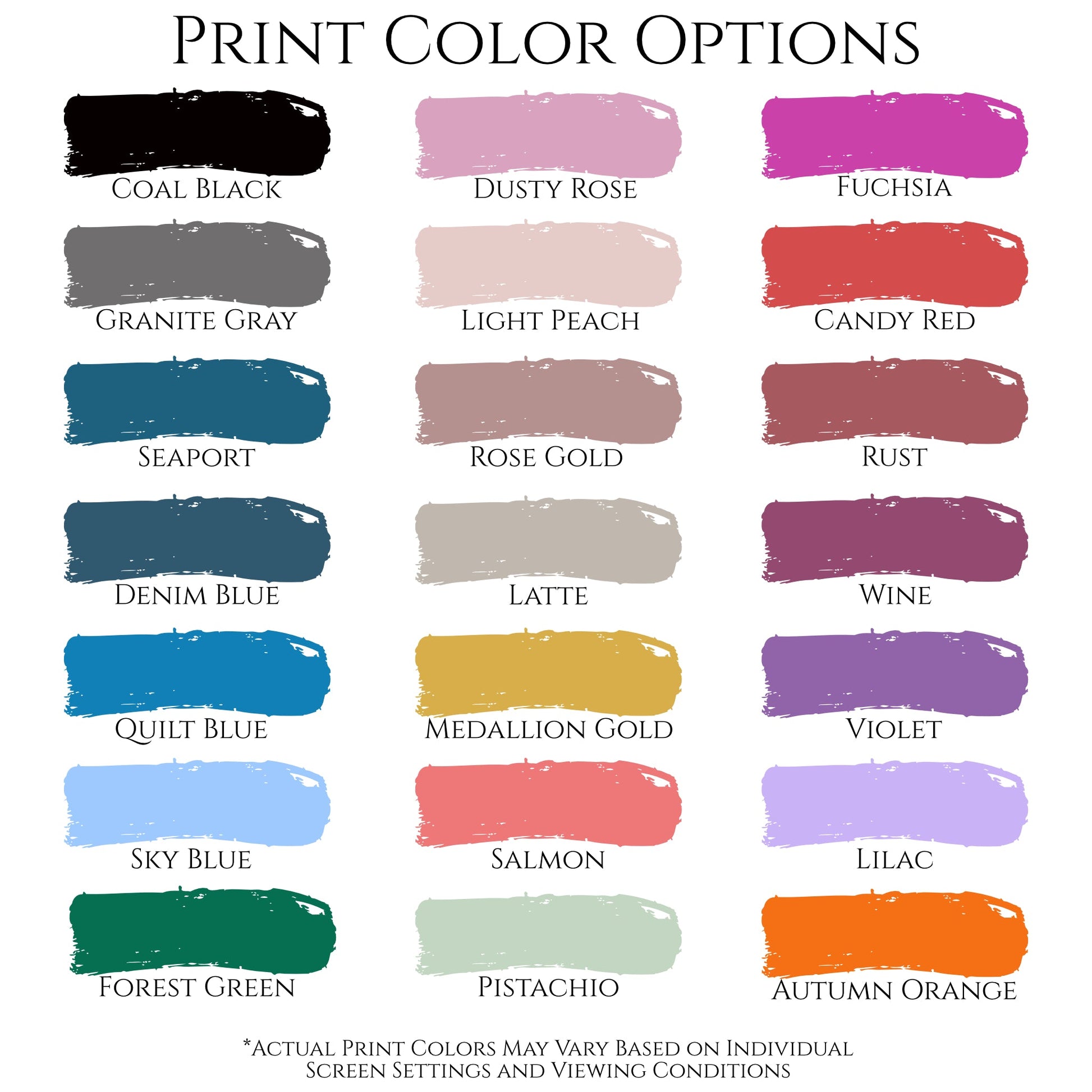 Quilt Fabric, Print Color Options