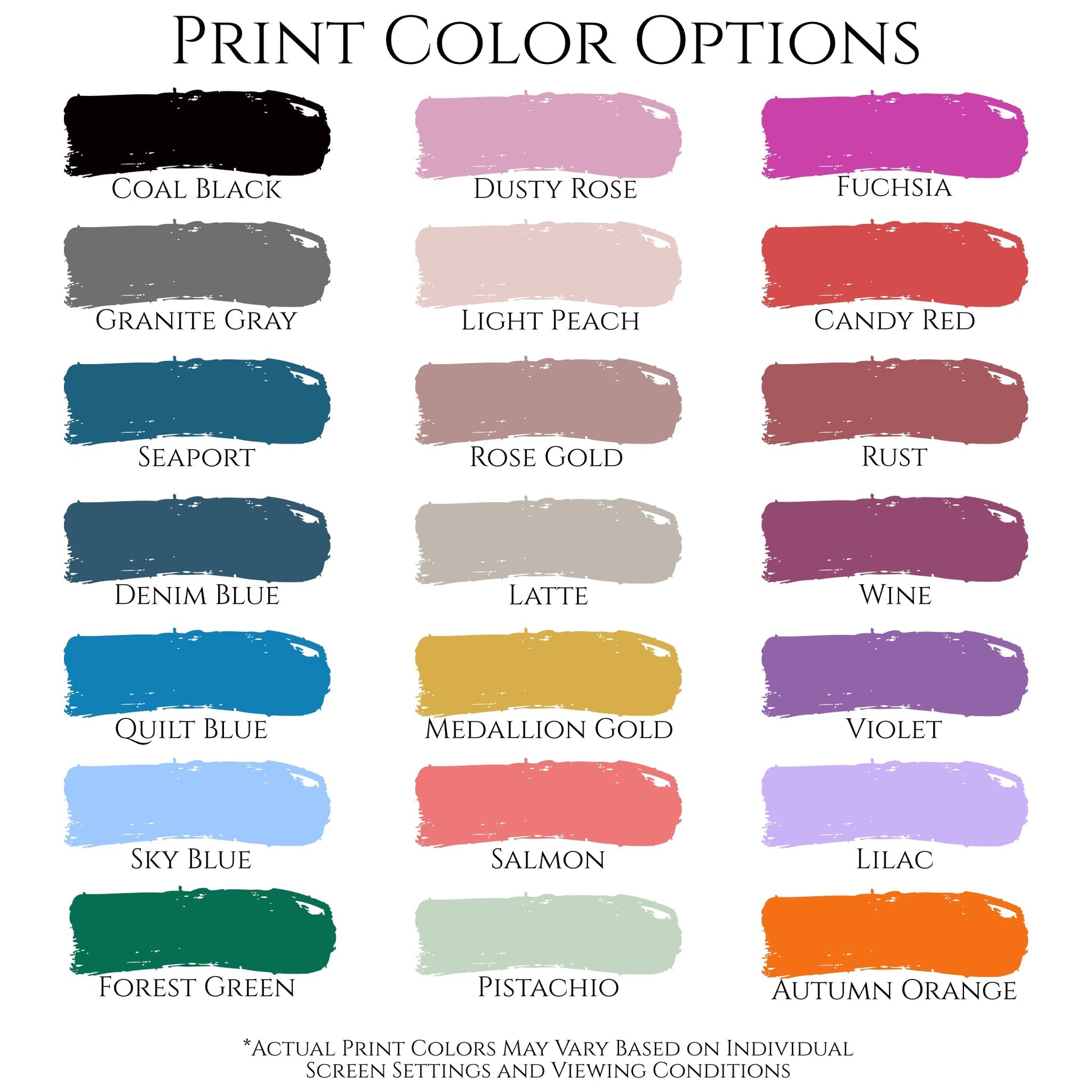 Quilt Fabric, Print Color Options