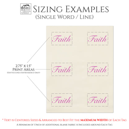Quilt Labels - Sewing Tags, Custom | Personalized, Fabric for Quilting & Crafts - Includes (6) 2.75 x 1.5 Inch Labels