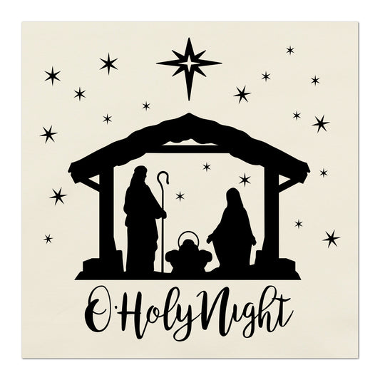 O, Holy Night, Nativity Fabric, Christmas Fabric Panels, Nativity Scene, Silhouette 