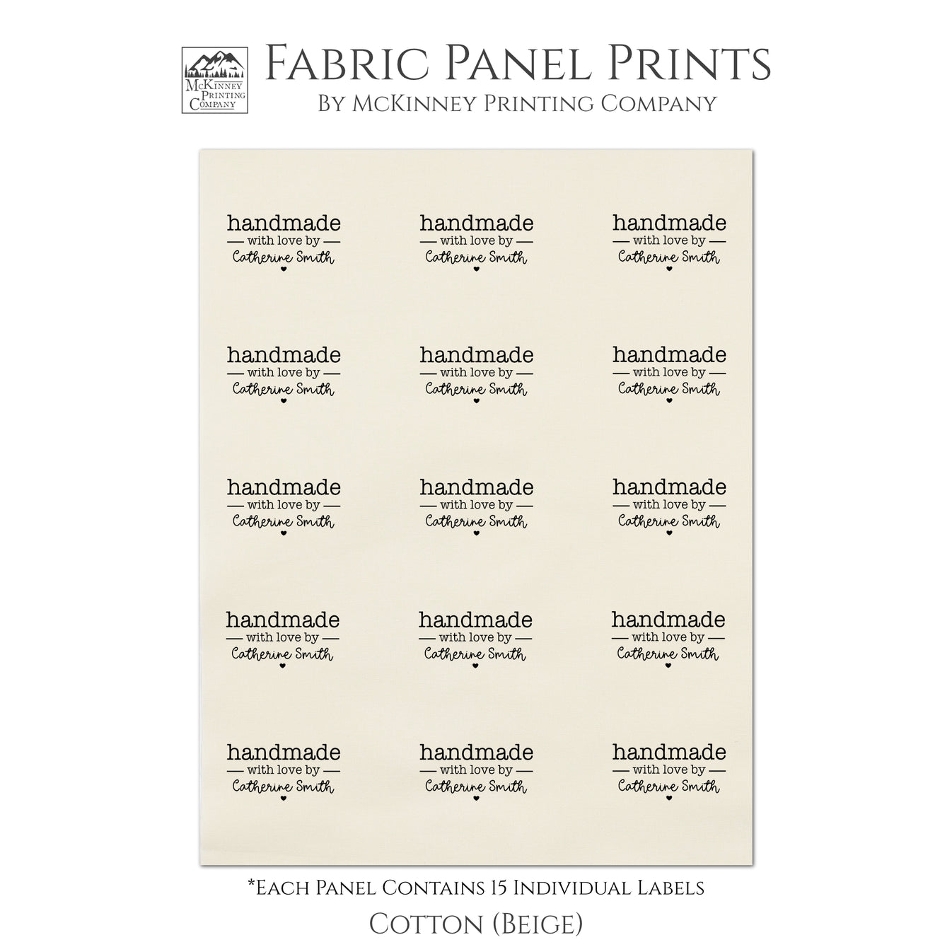 Quilt Label Handmade, Fabric Tags, Quilting, Crafting and Sewing Tag