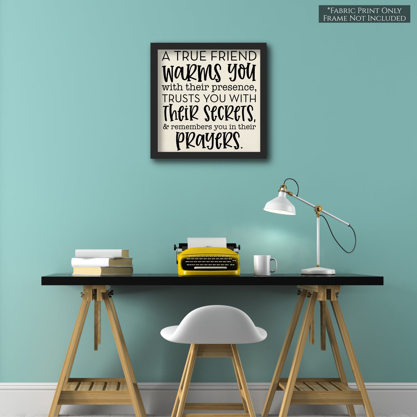 Quotes About Life - Friendship Fabric Panel, Cotton Print, Quilt Block, Saying, Wall Art