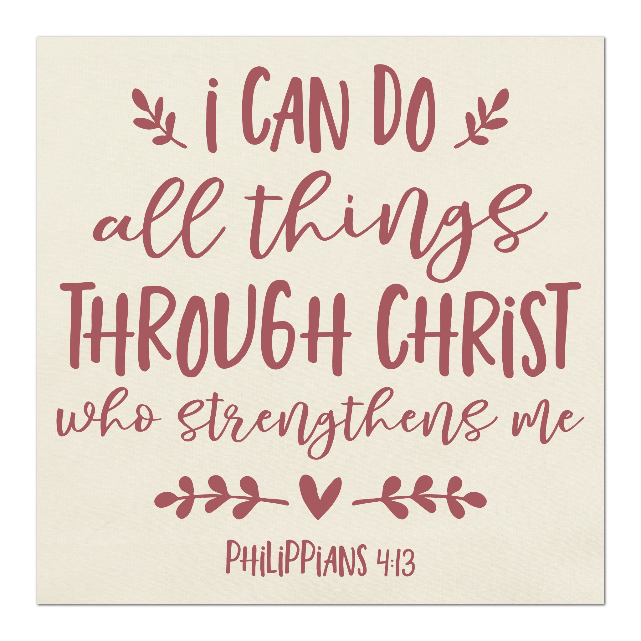 Philippians 4:13 - Scripture Fabric, I Can Do All Things, Christian Bi ...